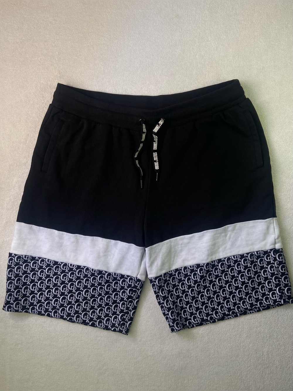 Crooks & Castles Black Elastic Waistband Shorts
